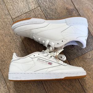 Reebok Classic Club C85 White and Red Sneakers Size 7 Women